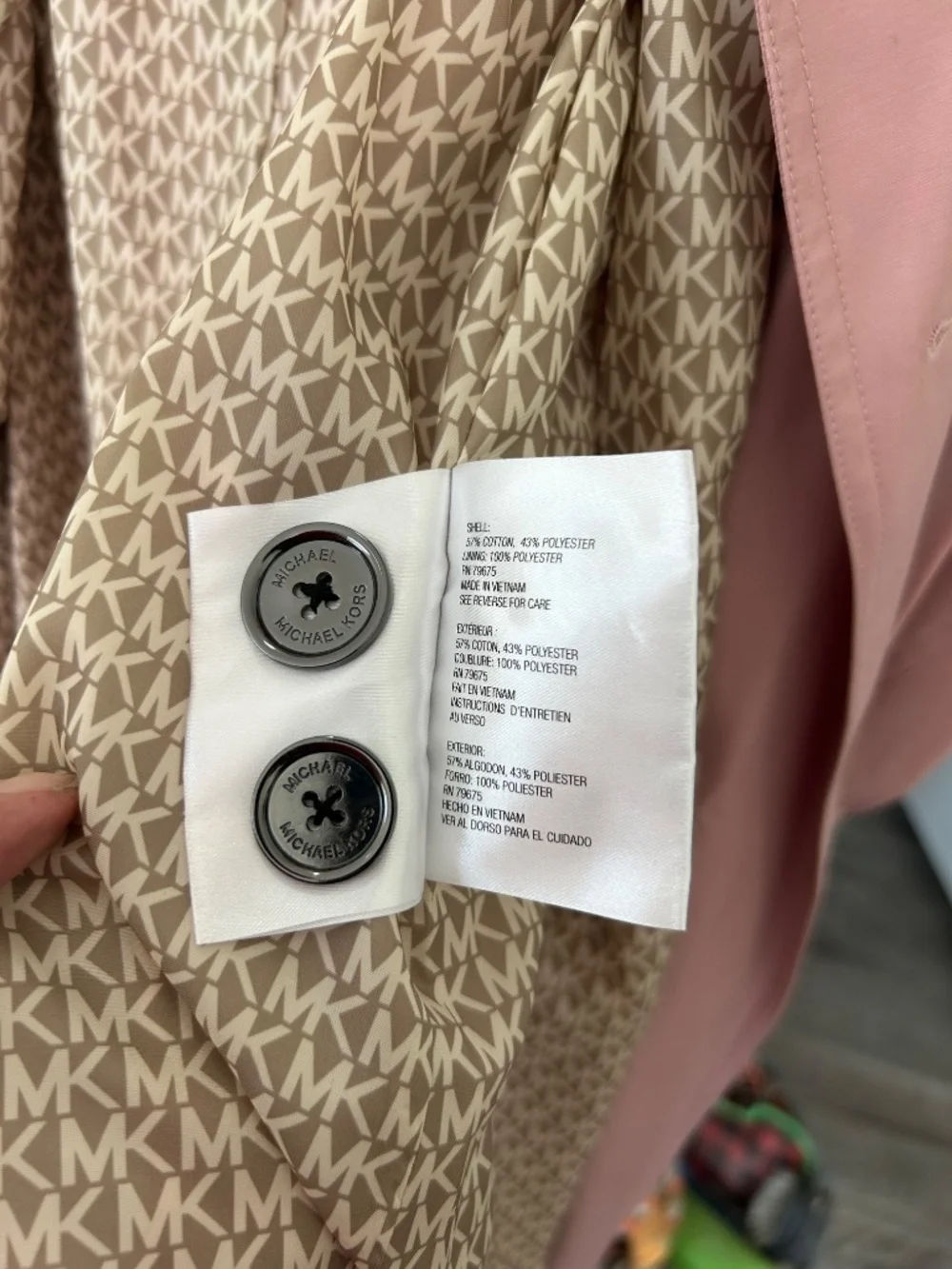 Michael Kors Trench Coat, Womens XL, Pink NWOT
